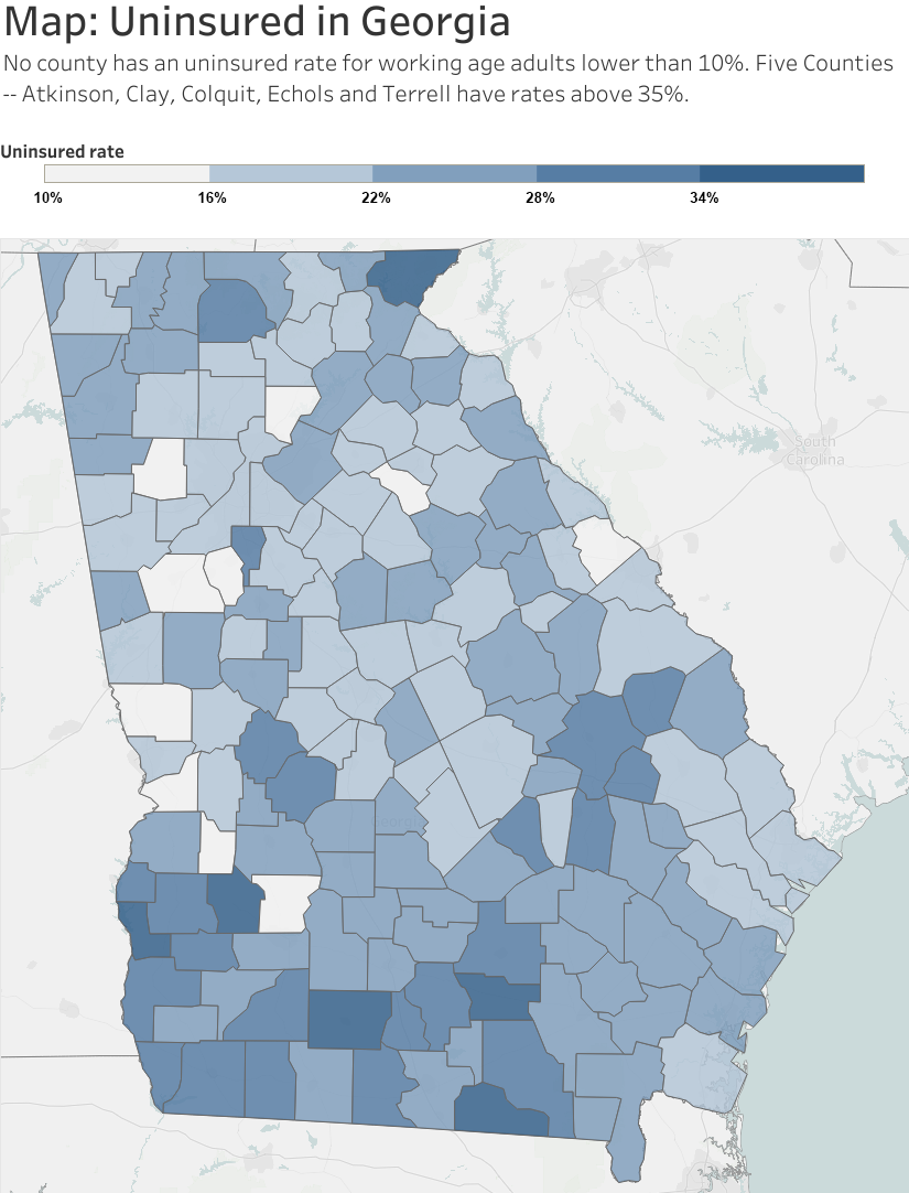 uninsured georgia counties